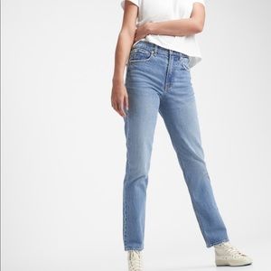 GAP sky high blue straight leg denim jean size 24